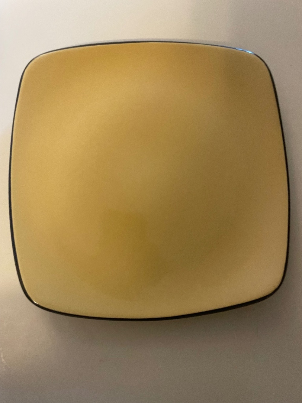 Corelle Hearthstone Stoneware Tumeric yellow square 8 3/4 salad plate.